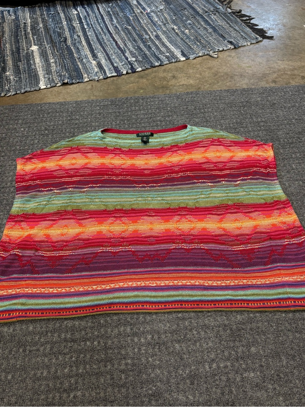 Ralph Lauren Multicolor Striped Knit Sweater Top